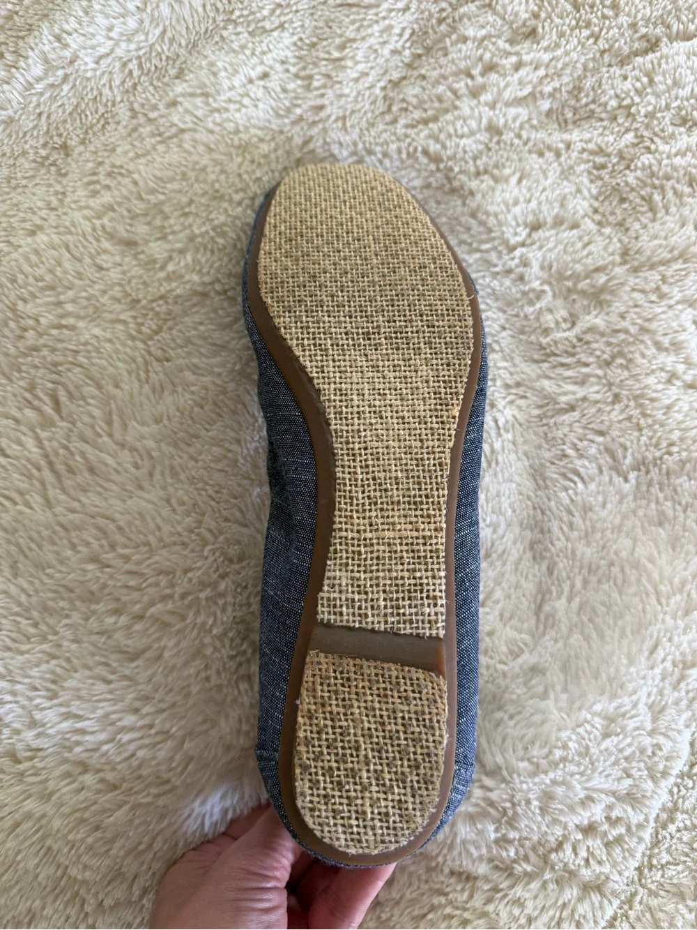 TOMS Alpargata Chambray Slip-On Flats Women’s Size 9 EUC
